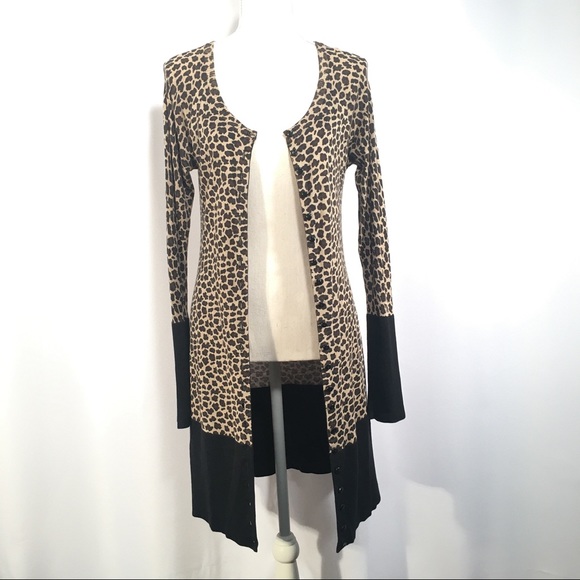MAC & JAC | Leopard Print Sweater Dress or Duster - Picture 2 of 8